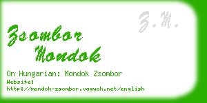 zsombor mondok business card